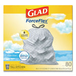Load image into Gallery viewer, Odorshield Tall Kitchen Drawstring Bags, 13 Gal, 0.72 Mil, 24" X 27.38", White, 80 Bags/box, 3 Boxes/carton