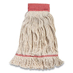 Load image into Gallery viewer, Looped-end Wet Mop Head, Cotton, Large, 5" Headband, White