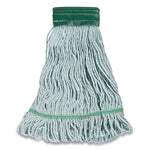 Load image into Gallery viewer, Looped-end Wet Mop Head, Pet/cotton Blend, Medium, 5" Headband, Blue