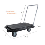 Load image into Gallery viewer, Heavy-duty Platform Cart, 300 Lb Capacity, 21 X 32.5 X 37.5, Black