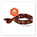 Load image into Gallery viewer, Chill-its 6700 Cooling Bandana Polymer Tie Headband, One Size Fits Most, Flames, Ships In 1-3 Business Days