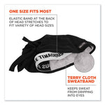 Load image into Gallery viewer, Chill-its 6615 High-performance Bandana Doo Rag With Terry Cloth Sweatband, One Size, Black, Ships In 1-3 Business Days