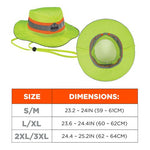 Load image into Gallery viewer, Chill-its 8935mf Hi-vis Microfiber Ranger Sun Hat, Polyester/microfiber, 2x-large/3x-large, Lime, Ships In 1-3 Business Days