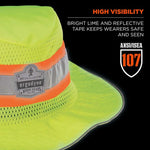 Load image into Gallery viewer, Chill-its 8935mf Hi-vis Microfiber Ranger Sun Hat, Polyester/microfiber, 2x-large/3x-large, Lime, Ships In 1-3 Business Days