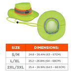 Load image into Gallery viewer, Chill-its 8935ct Hi-vis Pva Ranger Sun Hat, Polyester/pva, 2x-large/3x-large, Lime, Ships In 1-3 Business Days