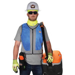 Load image into Gallery viewer, Chill-its 6667 Wet Evaporative Pva Cooling Vest With Zipper, Pva, 4x-large, Blue, Ships In 1-3 Business Days