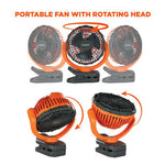 Load image into Gallery viewer, Chill-its 6090 Rechargeable Portable Jobsite Fan, 9.5, Orange/black, Ships In 1-3 Business Days