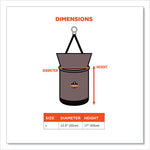 Load image into Gallery viewer, Arsenal 5974 Hoist Bucket Tool Bag W/ Swiveling Carabiner And Zipper Top, 12.5 X 12.5 X 17, Gray, Ships In 1-3 Business Days