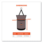 Load image into Gallery viewer, Arsenal 5976 Xl Hoist Bucket Tool Bag With Swiveling Carabiner And Zipper Top, 16 X 16 X 20, Gray, Ships In 1-3 Business Days