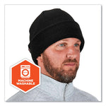 Load image into Gallery viewer, N-ferno 6811z Rib Knit Hat With Zipper For Bump Cap Insert, One Size Fits Most, Black, Ships In 1-3 Business Days