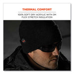 Load image into Gallery viewer, N-ferno 6811z Rib Knit Hat With Zipper For Bump Cap Insert, One Size Fits Most, Black, Ships In 1-3 Business Days