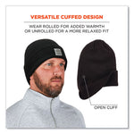 Load image into Gallery viewer, N-ferno 6806 Cuffed Rib Knit Winter Hat, One Size Fits Most, Black, Ships In 1-3 Business Days