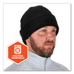 Load image into Gallery viewer, N-ferno 6811zi Rib Knit Hat + Bump Cap Insert, One Size Fits Most, Black, Ships In 1-3 Business Days