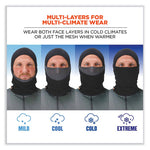 Load image into Gallery viewer, N-ferno 6844 Dual-layer Balaclava Face Mask, Nylon; Spandex, One Size Fits Most, Black, Ships In 1-3 Business Days