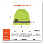 Load image into Gallery viewer, N-ferno 6803 Reflective Rib Knit Winter Hat, One Size Fits Most, Lime, Ships In 1-3 Business Days