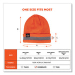 Load image into Gallery viewer, N-ferno 6803 Reflective Rib Knit Winter Hat, One Size Fits Most, Orange, Ships In 1-3 Business Days