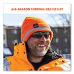 Load image into Gallery viewer, N-ferno 6803 Reflective Rib Knit Winter Hat, One Size Fits Most, Orange, Ships In 1-3 Business Days