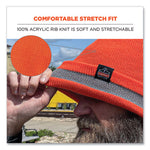 Load image into Gallery viewer, N-ferno 6803 Reflective Rib Knit Winter Hat, One Size Fits Most, Orange, Ships In 1-3 Business Days