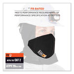 Load image into Gallery viewer, N-ferno 6872 2-layer Fr Mouthpiece, Modacrylic Cotton, One Size Fits Most, Black, Ships In 1-3 Business Days