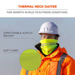 Load image into Gallery viewer, N-ferno 6961 Reflective Winter Neck Gaiter, One Size Fits Most, Lime, Ships In 1-3 Business Days