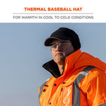 Load image into Gallery viewer, N-ferno 6807 Winter Baseball Cap With Ear Flaps, One Size Fits Most, Black, Ships In 1-3 Business Days
