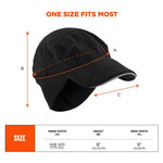 Load image into Gallery viewer, N-ferno 6807 Winter Baseball Cap With Ear Flaps, One Size Fits Most, Black, Ships In 1-3 Business Days