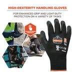 Load image into Gallery viewer, Proflex 7001 Nitrile-coated Gloves, Black, X-small, Pair, Ships In 1-3 Business Days