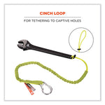 Load image into Gallery viewer, Squids 3100 Lanyard W/aluminum Carabiner + Cinch-loop, 10 Lb Max Work Capacity, 35" To 45", Lime, Ships In 1-3 Business Days