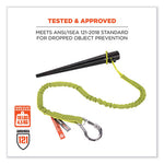 Load image into Gallery viewer, Squids 3100 Lanyard W/aluminum Carabiner + Cinch-loop, 10 Lb Max Work Capacity, 35" To 45", Lime, Ships In 1-3 Business Days