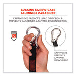 Load image into Gallery viewer, Squids 3105 Tool Lanyard W/aluminum Carabiner+cinch-loop, 15 Lb Max Work Cap, 32" To 48", Black, Ships In 1-3 Business Days