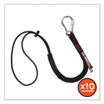 Load image into Gallery viewer, Squids 3105 Tool Lanyard W/aluminum Carabiner+cinch-loop, 15lb Max Work Cap,32" To 48",black,10/pk,ships In 1-3 Business Days