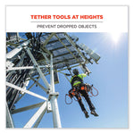 Load image into Gallery viewer, Squids 3105 Tool Lanyard W/aluminum Carabiner+cinch-loop, 15lb Max Work Cap,32" To 48",black,10/pk,ships In 1-3 Business Days