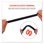 Load image into Gallery viewer, Squids 3105 Tool Lanyard W/aluminum Carabiner+cinch-loop, 15lb Max Work Cap,32" To 48",black,10/pk,ships In 1-3 Business Days