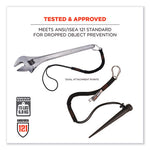 Load image into Gallery viewer, Squids 3105 Tool Lanyard W/aluminum Carabiner+cinch-loop, 15lb Max Work Cap, 32" To 48", Bk,100/pk,ships In 1-3 Business Days