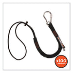 Load image into Gallery viewer, Squids 3105 Tool Lanyard W/aluminum Carabiner+cinch-loop, 15lb Max Work Cap, 32" To 48", Bk,100/pk,ships In 1-3 Business Days
