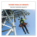 Load image into Gallery viewer, Squids 3100 Lanyard W/aluminum Carabiner + Cinch-loop, 10 Lb Max Work Capacity, 42" To 54", Black, Ships In 1-3 Business Days