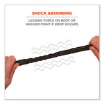 Load image into Gallery viewer, Squids 3100 Lanyard W/aluminum Carabiner + Cinch-loop, 10 Lb Max Work Capacity, 42" To 54", Black, Ships In 1-3 Business Days