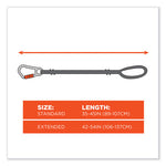 Load image into Gallery viewer, Squids 3100 Lanyard W/aluminum Carabiner + Cinch-loop, 10 Lb Max Work Capacity, 42" To 54", Black, Ships In 1-3 Business Days