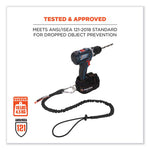 Load image into Gallery viewer, Squids 3100 Lanyard W/aluminum Carabiner + Cinch-loop, 10 Lb Max Work Capacity, 42" To 54", Black, Ships In 1-3 Business Days