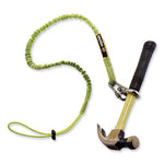 Load image into Gallery viewer, Squids 3101 Lanyard W/stainless Steel Carabiner+cinch-loop, 15 Lb Max Work Cap, 42" To 54", Lime, Ships In 1-3 Business Days
