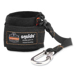 Load image into Gallery viewer, Squids 3114 Pull-on Wrist Lanyard W/stainless Steel Carabiner, 3lb Max Work Capacity, 7.5", Black, Ships In 1-3 Business Days