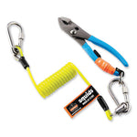 Load image into Gallery viewer, Squids 3130s Coiled Cable Lanyard With Carabiners, 2 Lb Max Working Capacity, 6.5" To 48", Lime, Ships In 1-3 Business Days