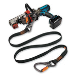 Load image into Gallery viewer, Squids 3139 Tool Lanyard W/2 Locking Swivel Carabiners, 40lb Max Work Capacity, 76", Black/orange, Ships In 1-3 Business Days