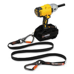 Load image into Gallery viewer, Squids 3139 Tool Lanyard W/2 Locking Swivel Carabiners, 40lb Max Work Capacity, 76", Black/orange, Ships In 1-3 Business Days