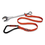 Load image into Gallery viewer, Squids 3148 Tool Lanyard W/xl Carabiner+threaded Loop, 80 Lb Max Work Capacity, 76", Orange/black, Ships In 1-3 Business Days