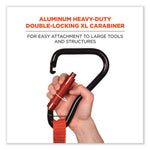 Load image into Gallery viewer, Squids 3148 Tool Lanyard W/xl Carabiner+threaded Loop, 80 Lb Max Work Capacity, 76", Orange/black, Ships In 1-3 Business Days