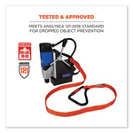 Load image into Gallery viewer, Squids 3148 Tool Lanyard W/xl Carabiner+threaded Loop, 80 Lb Max Work Capacity, 76", Orange/black, Ships In 1-3 Business Days