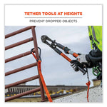 Load image into Gallery viewer, Squids 3148 Tool Lanyard W/xl Carabiner+threaded Loop, 80 Lb Max Work Capacity, 76", Orange/black, Ships In 1-3 Business Days