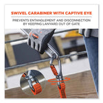 Load image into Gallery viewer, Squids 3149 Tool Lanyard With Xl + Swivel Carabiners, 80 Lb Max Work Capacity, 76", Orange/black, Ships In 1-3 Business Days