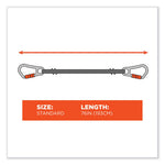 Load image into Gallery viewer, Squids 3149 Tool Lanyard With Xl + Swivel Carabiners, 80 Lb Max Work Capacity, 76", Orange/black, Ships In 1-3 Business Days